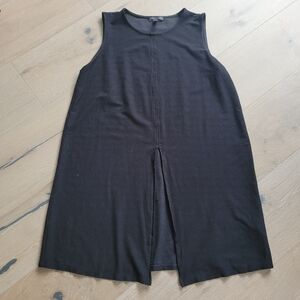 Eileen Fisher Tank Top Women's Small Black Sleeveless Crewneck Tunic Top